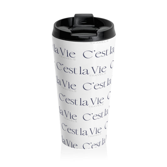 Taza de viaje de acero inoxidable C'est la Vie